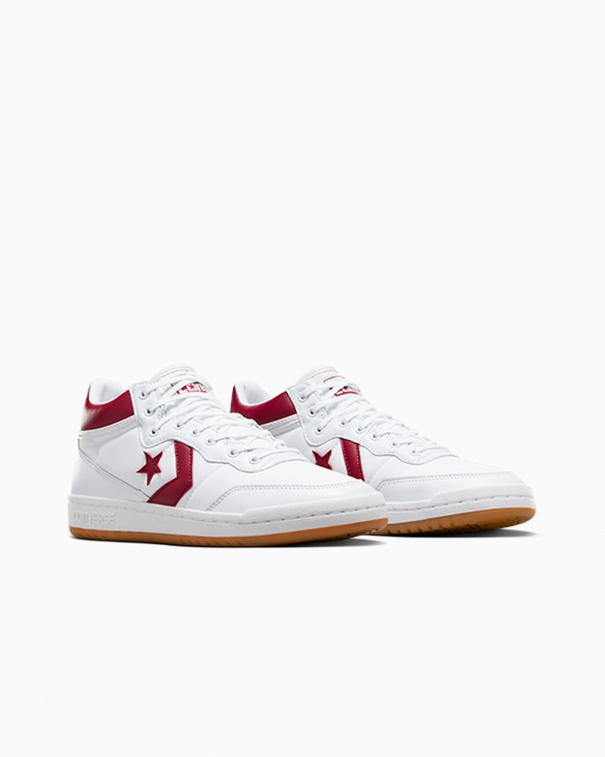 Men's Converse CONS Fastbreak Pro Leather Skate Shoes White / Red / White | AU 3045CT